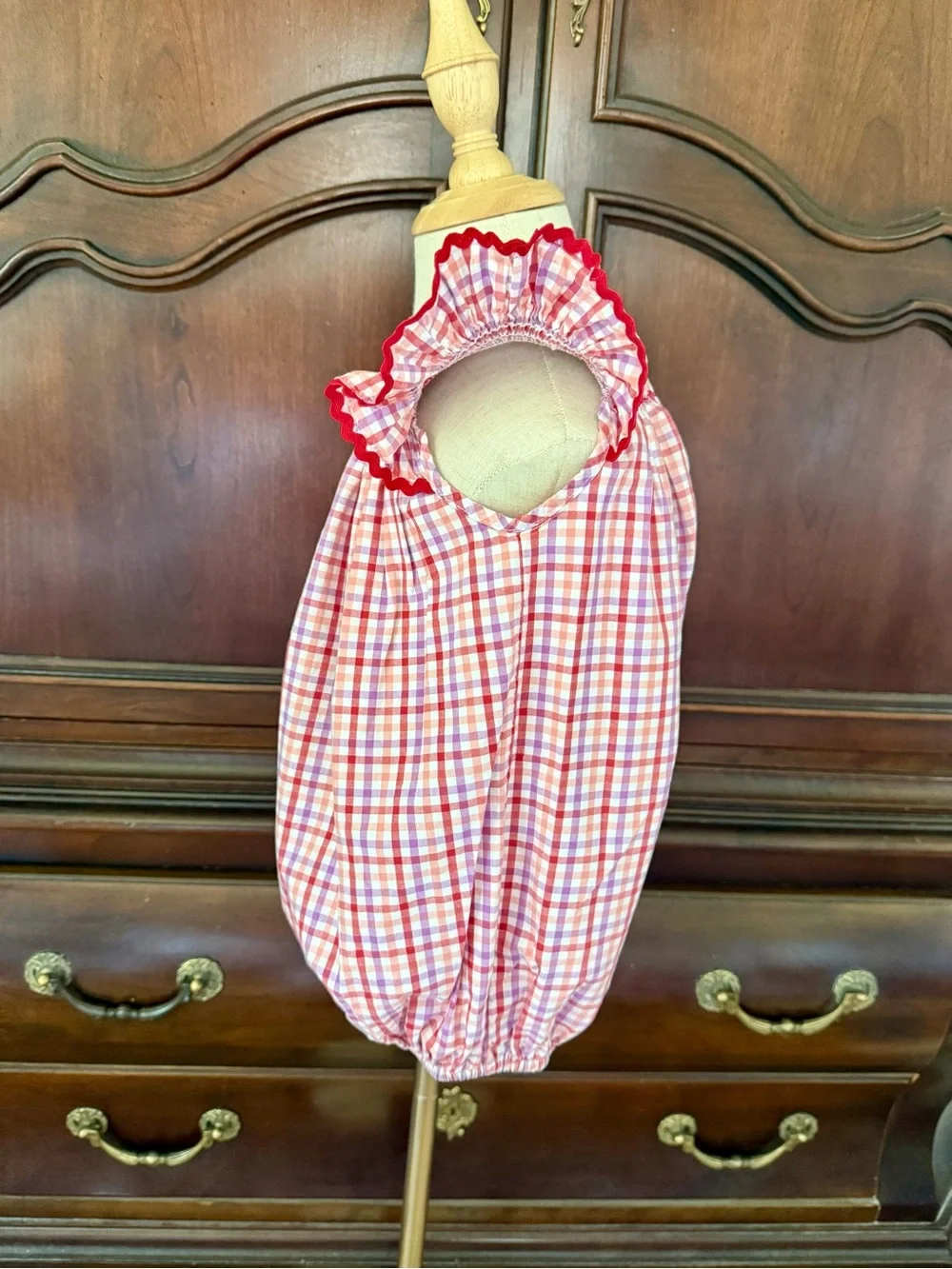 FINAL SALE Classic Whimsy Smocked Crab Bubble 24M Red Gingham Boutique Romper